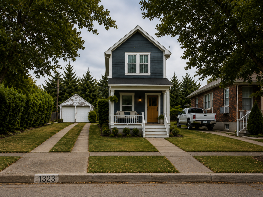 Completed neighborhood home