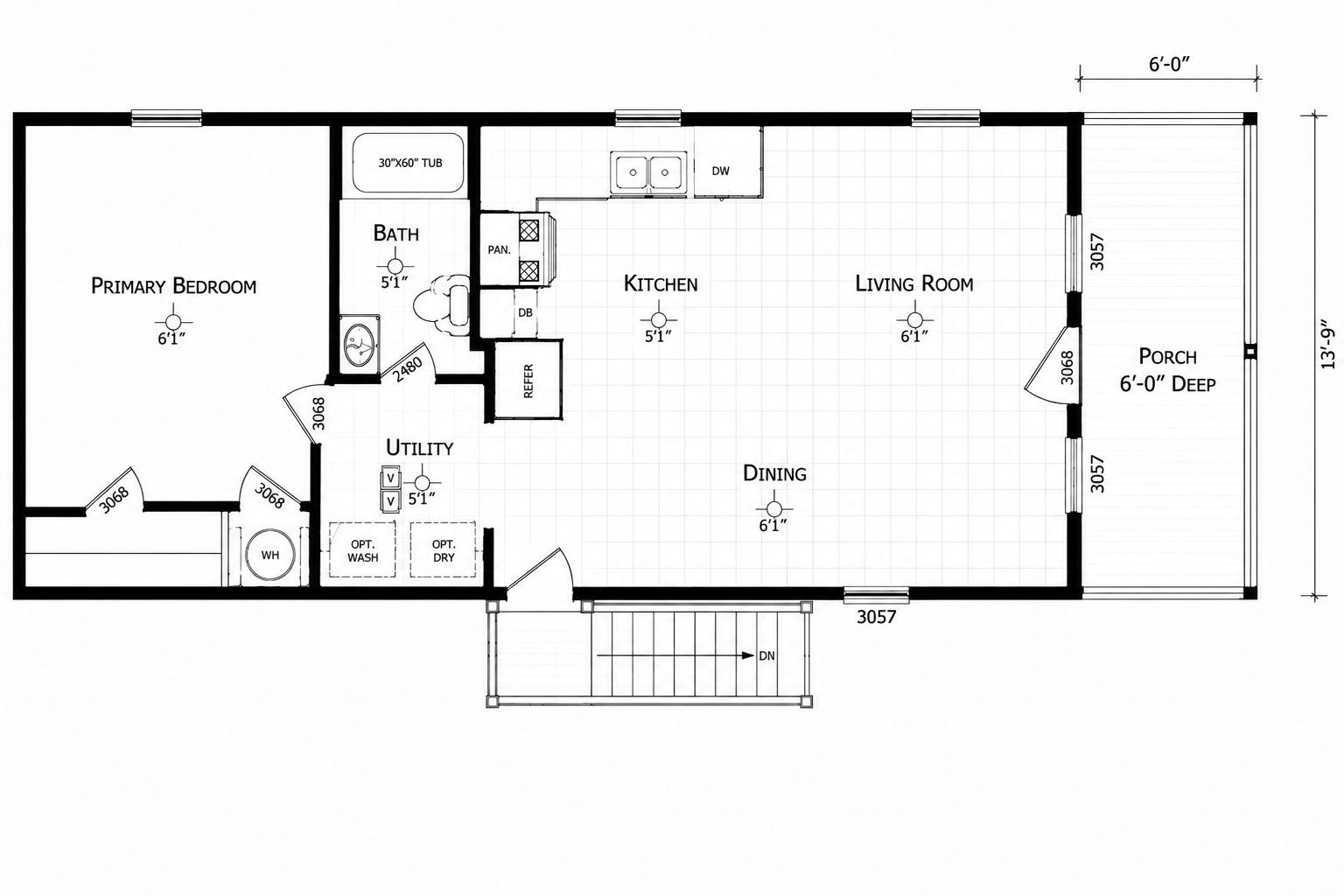 Stacked Duplex floor plan